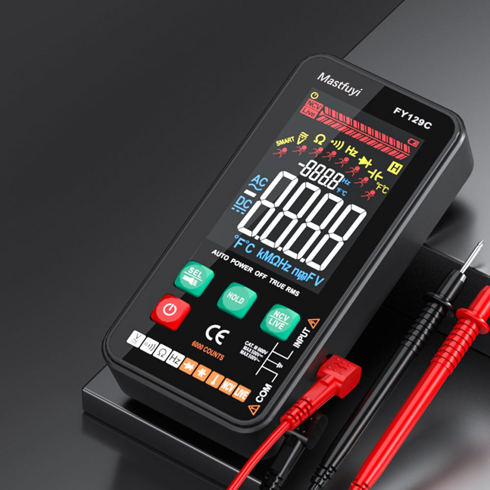 FY129C Digital Multifunction Multimeter Large Screen Smart Electrical AC DC Multimeter Auto identification
