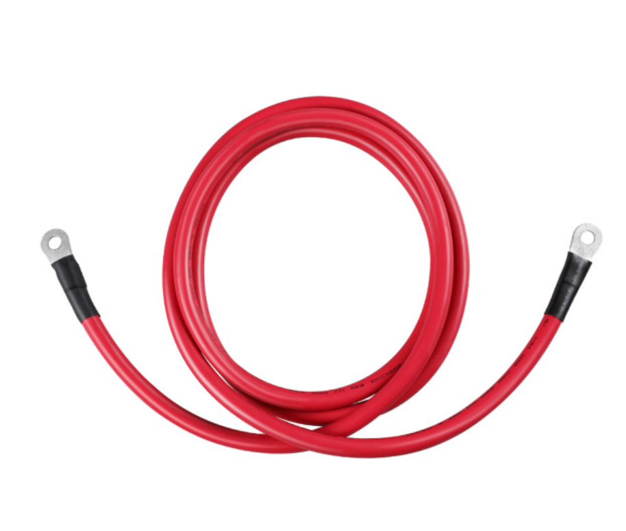 Battery Inverter Cables 5FT 2/0 AWG with 3/8" Ring Lugs for Power Systems