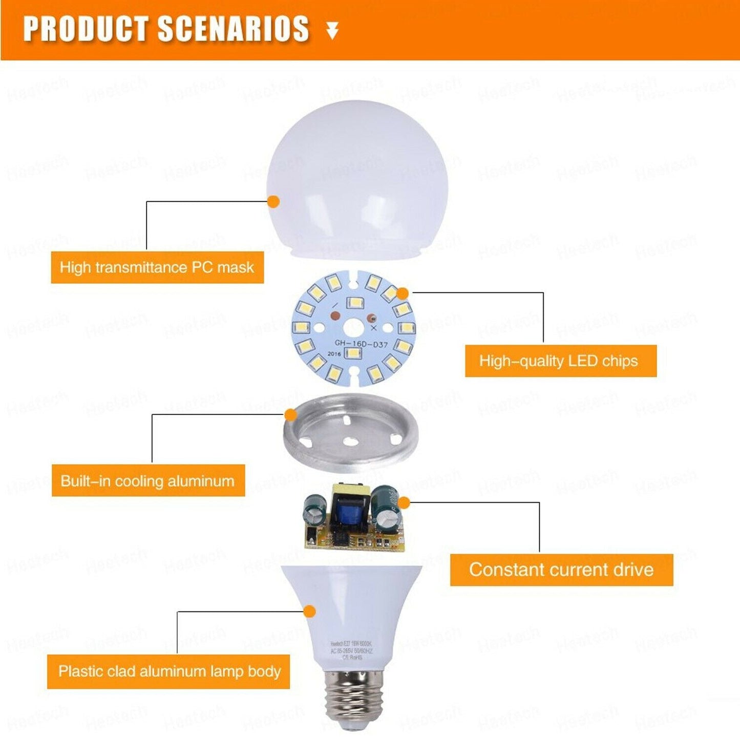 LED GLS 18W A60 E27 Bulb Light Bulbs Daylight White ~4152