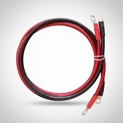 5FT Battery Inverter Cables 4AWG, 25mm² Power Cables with 3/8" Ring Lugs