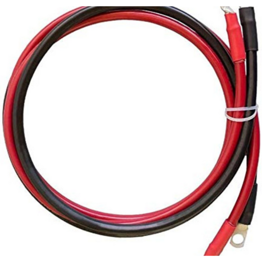 5FT Battery Inverter Cables 4AWG, 25mm² Power Cables with 3/8" Ring Lugs