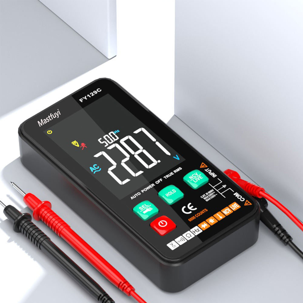 FY129C Digital Multifunction Multimeter Large Screen Smart Electrical AC DC Multimeter Auto identification