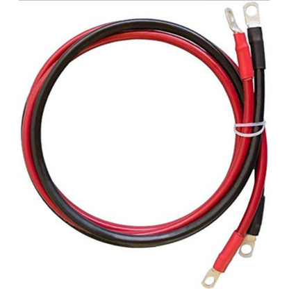 5FT Battery Inverter Cables 4AWG, 25mm² Power Cables with 3/8" Ring Lugs