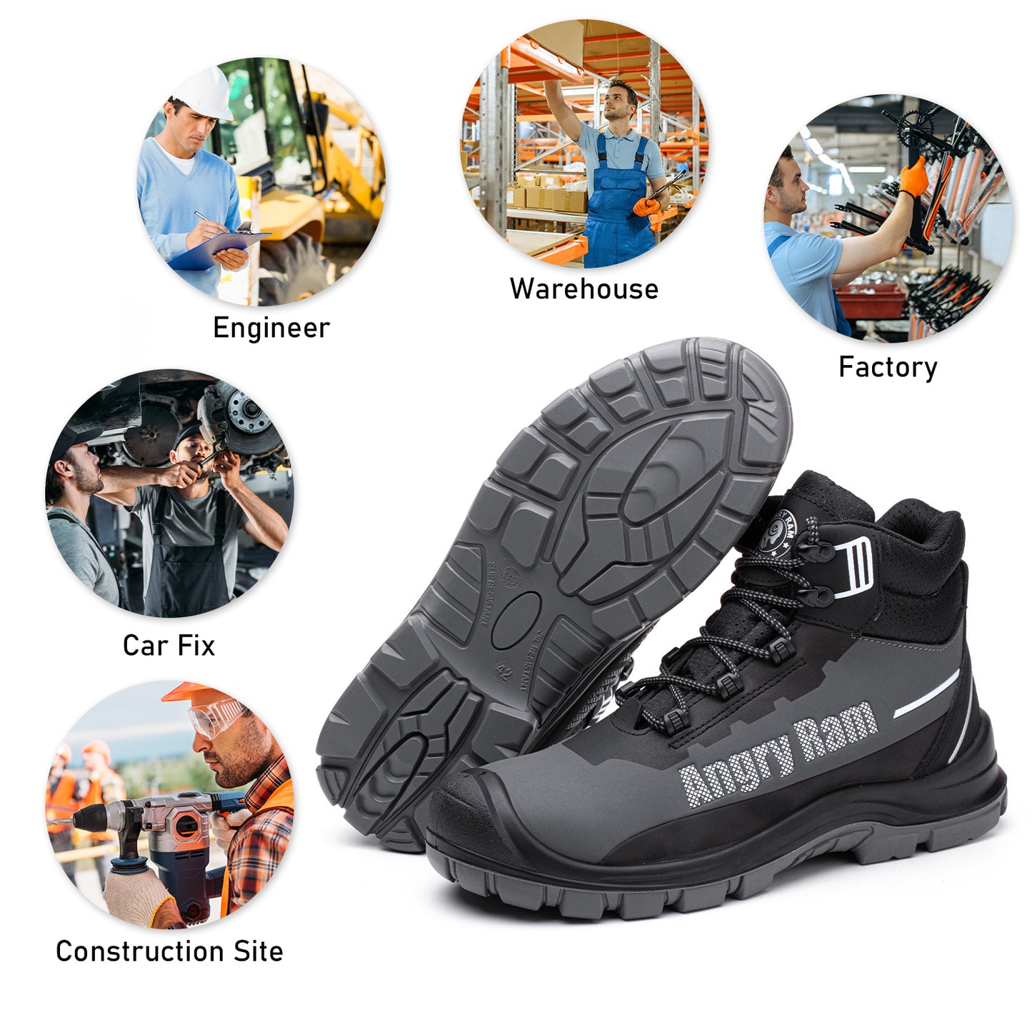 Casual Anti-Smashing Anti-Piercing Electrical Insulation Anti-Skid Wear-Resistant And Breathable Men's Shoes