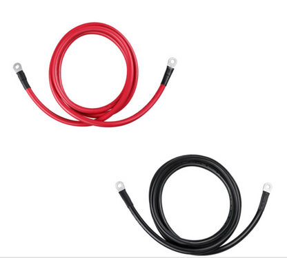 Battery Inverter Cables 5FT 2/0 AWG with 3/8" Ring Lugs for Power Systems