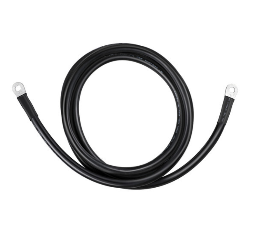 Battery Inverter Cables 5FT 2/0 AWG with 3/8" Ring Lugs for Power Systems